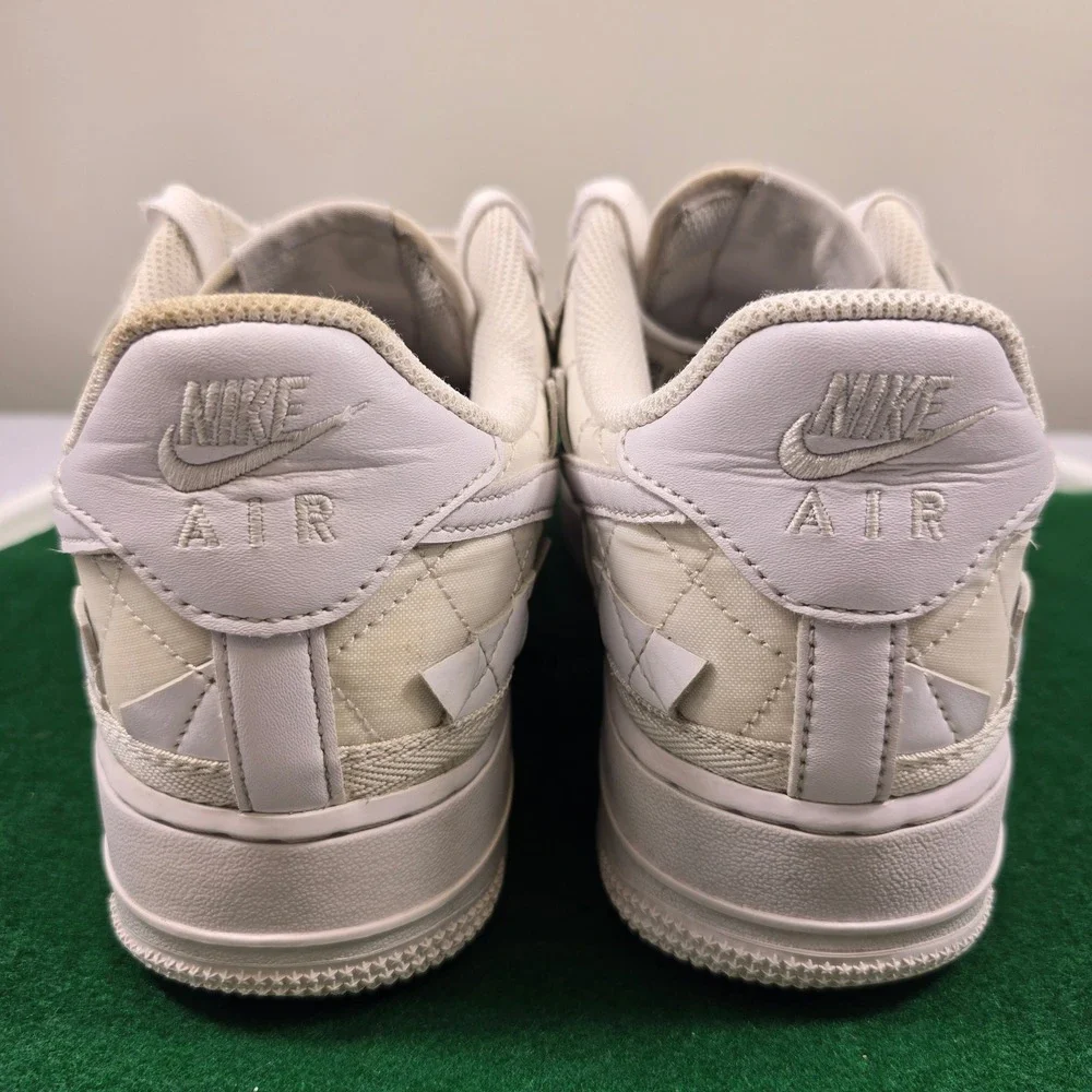 Nike Air Force 1 Billie Eilish Triple White Sneakers Mens10 Patchwork DZ3674-100